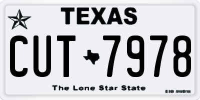 TX license plate CUT7978