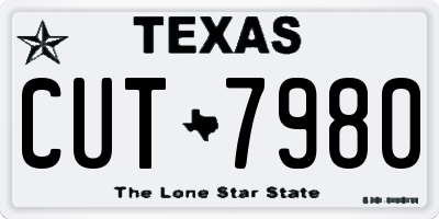 TX license plate CUT7980