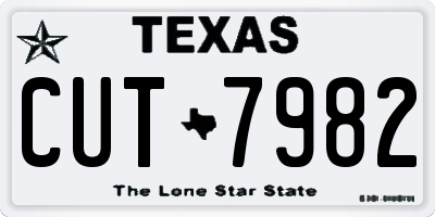 TX license plate CUT7982