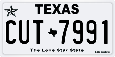 TX license plate CUT7991