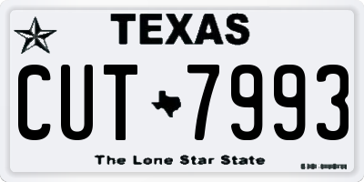 TX license plate CUT7993