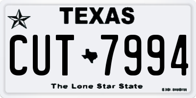 TX license plate CUT7994