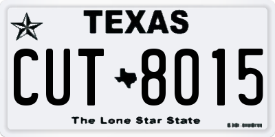 TX license plate CUT8015