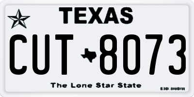 TX license plate CUT8073
