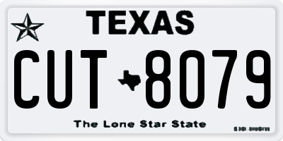 TX license plate CUT8079