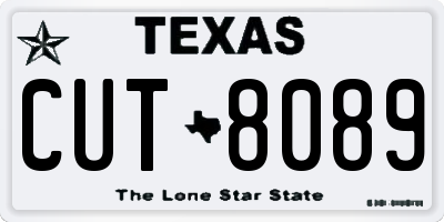 TX license plate CUT8089