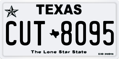 TX license plate CUT8095