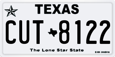 TX license plate CUT8122