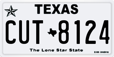 TX license plate CUT8124