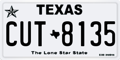 TX license plate CUT8135