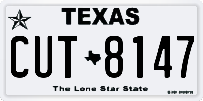 TX license plate CUT8147