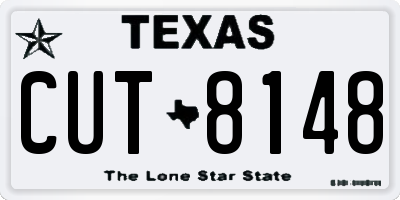 TX license plate CUT8148