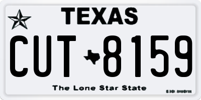 TX license plate CUT8159
