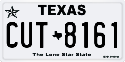 TX license plate CUT8161