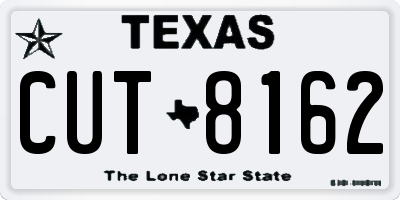 TX license plate CUT8162