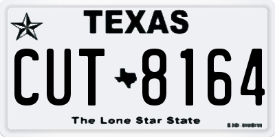 TX license plate CUT8164