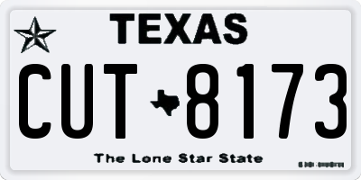 TX license plate CUT8173