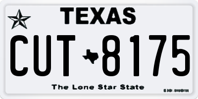 TX license plate CUT8175