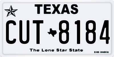 TX license plate CUT8184