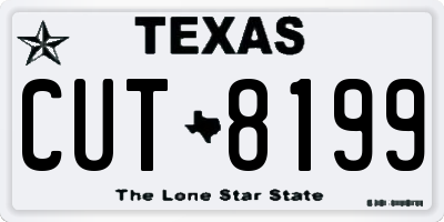 TX license plate CUT8199