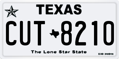 TX license plate CUT8210