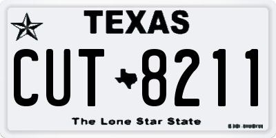 TX license plate CUT8211