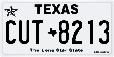 TX license plate CUT8213
