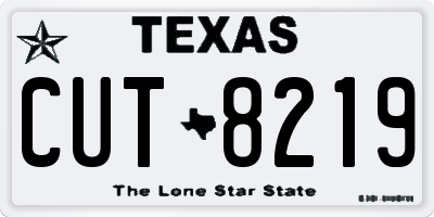 TX license plate CUT8219