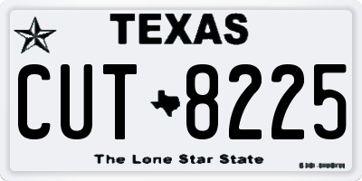 TX license plate CUT8225