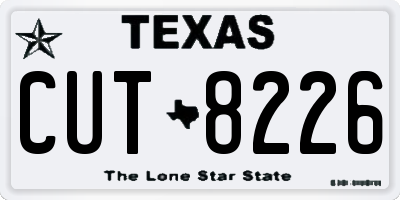 TX license plate CUT8226