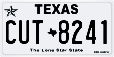 TX license plate CUT8241
