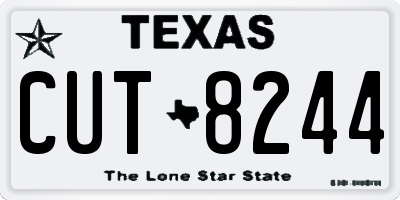 TX license plate CUT8244
