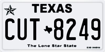 TX license plate CUT8249