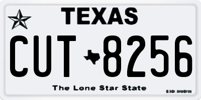 TX license plate CUT8256