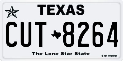 TX license plate CUT8264