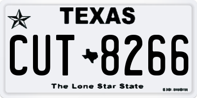 TX license plate CUT8266