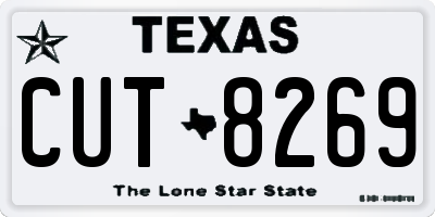 TX license plate CUT8269