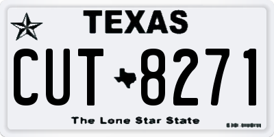 TX license plate CUT8271