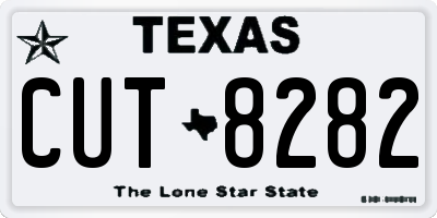TX license plate CUT8282