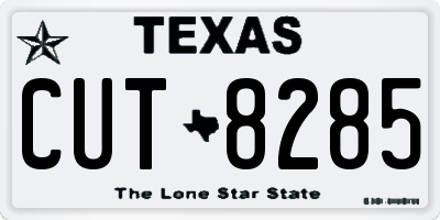 TX license plate CUT8285