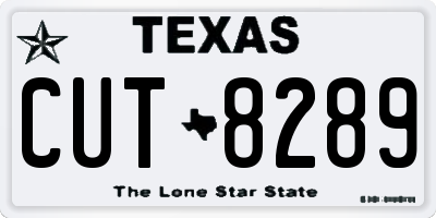 TX license plate CUT8289