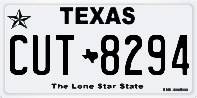 TX license plate CUT8294
