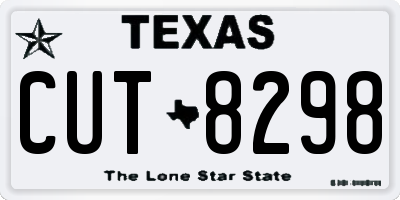 TX license plate CUT8298