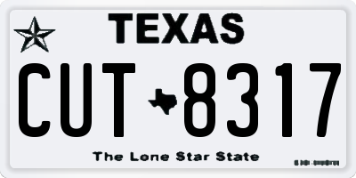 TX license plate CUT8317