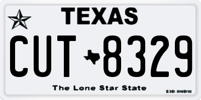 TX license plate CUT8329