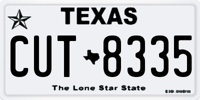 TX license plate CUT8335