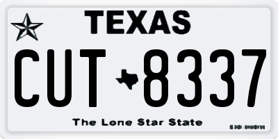 TX license plate CUT8337