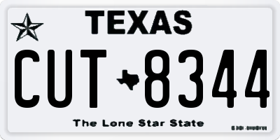 TX license plate CUT8344