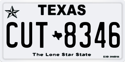 TX license plate CUT8346