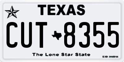 TX license plate CUT8355